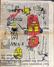 Original  in the manner of Jean Michel Basquiat