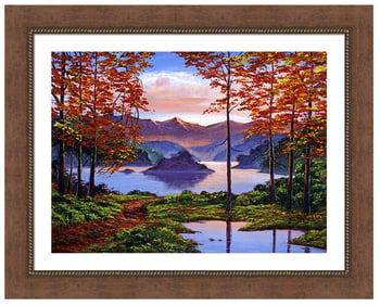 Sunset Reverie Original mixed media on canvas by David Lloyd Glover