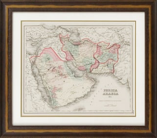 Map of Persia and Saudia Arabia Vintage
