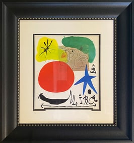 Joan Miro  color plate Lithograph from 1970