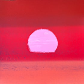 Andy Warhol  from 1972 Sunset Unique Edition Original Serigraph Silkscreen in colors.