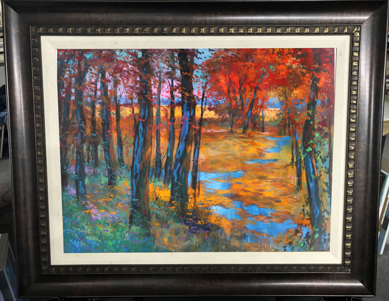 Michael Schofield Original on canvas: by Michael Schofield original on canvas. One of a kind original Hand signed by the artist. Approx 40x30 image. Includes certificate Custom framed. This work was purchased directly from the artist.