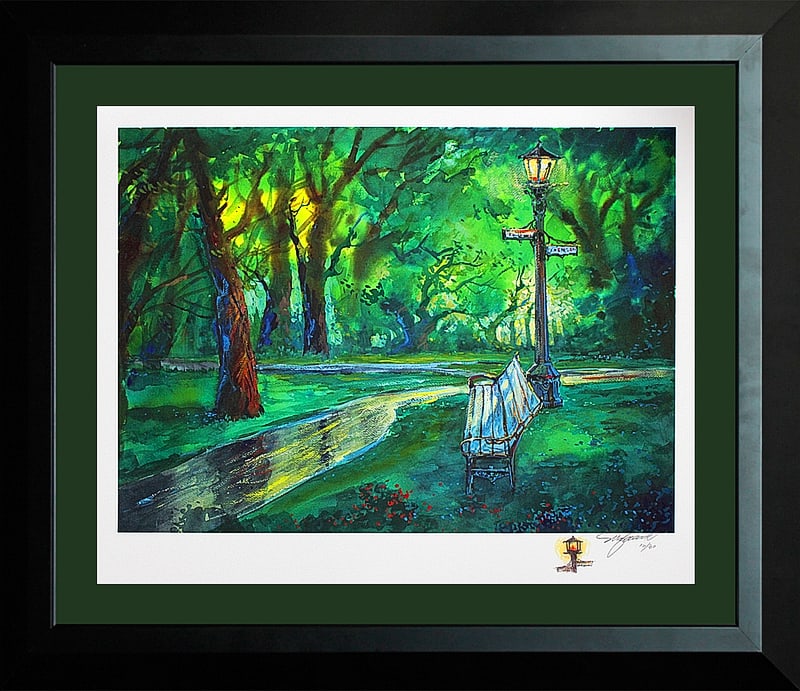 Michael Schofield Limited Edition with Remarque on paper landscape: Michael Schofield Limited Edition with Remarque Surreal Forrest. Approx. 30 x 40 inches on paper. Hand signed and numbered by the artist. Includes certificate of authenticity. This work was purchased
