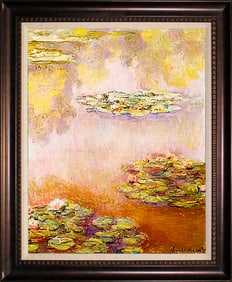 Claude Monet Limited Edition Nympheas on canvas Hand embellished on canvas