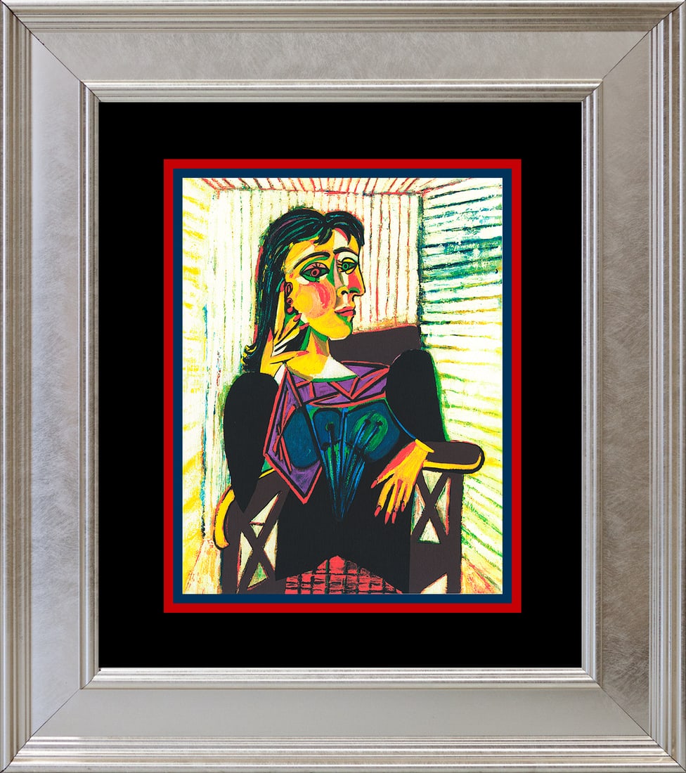 Pablo Picasso Dora Maar Collection Domaine Limited Edition: Pablo Picasso Dora Maar Lithograph Collection. Domaine the signature is in the plate. Signed by the estate. Limited Edition Includes certificate of authenticity. Approx 28x30 inches. Professionally fr