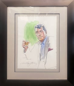 Dean Martin Original mixed media on paper David Lloyd Glover