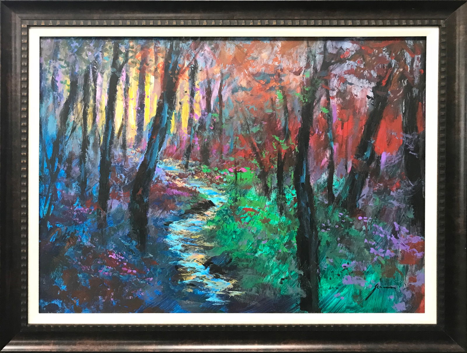 Original on canvas by Michael Schofield landscape: Michael Schofield Landscape Original. Approx. 40x30 inches. One-of-a-kind original. Hand signed by the artist. Includes certificate of authenticity. This work was purchased directly from the artist.