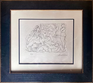 Pablo Picasso Lithograph with Museum stamp from 1956