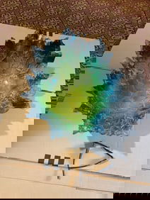 Amanda Brisbane Original Sand Casted Glass Bowl Sculpture Approx 28 inches