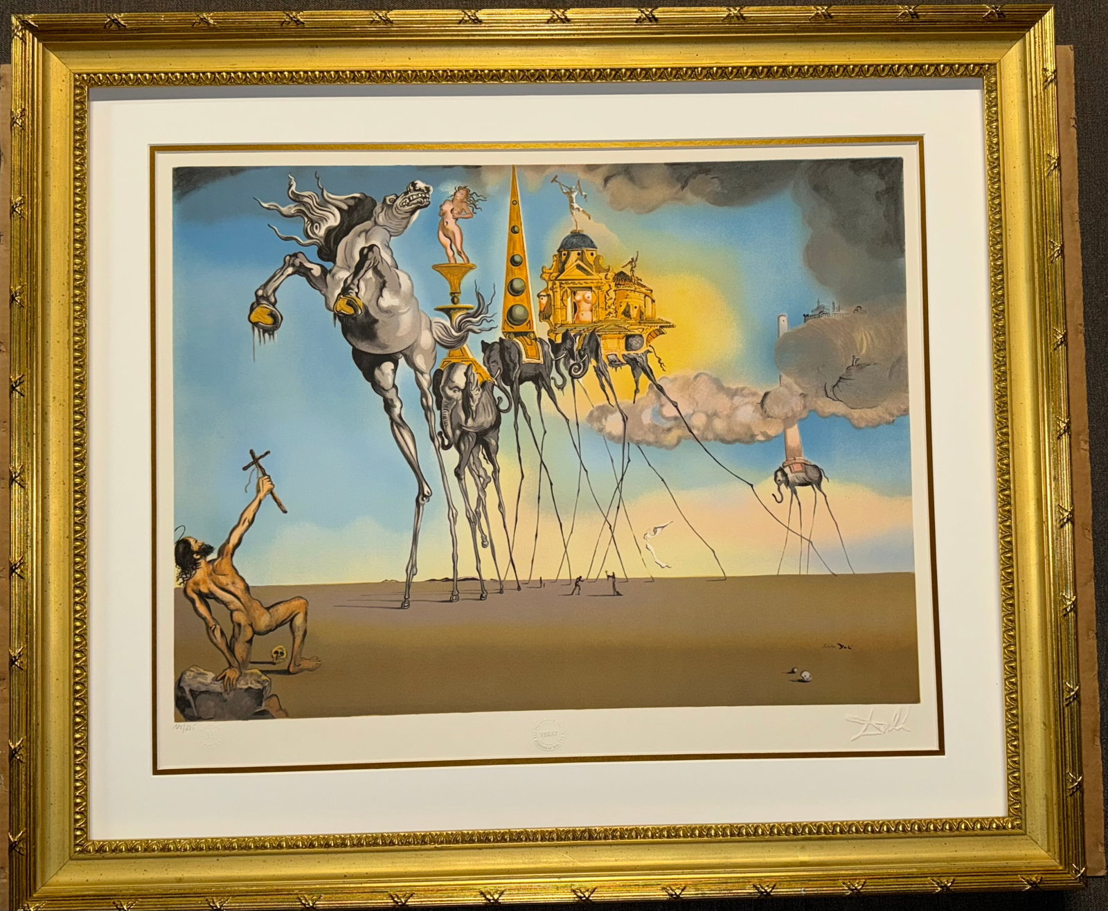 Salvador Dali Temptation of St. Anthony Lithograph Embossed Limited Edition (1 of 1)