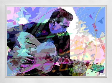 Johnny Cash Man in Black Original Mixed media on canvas by David Lloyd Glover