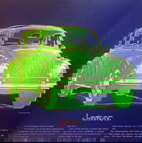 Andy Warhol Screen print Volkswagen 1985 Serigraph