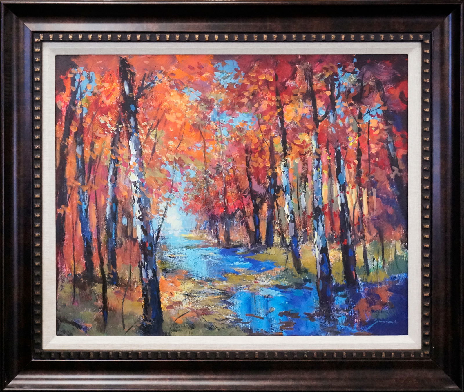 Michael Schofield Original mixed media on canvas Landscape: Michael Schofield Original Mixed Media on canvas Hand signed by the artist. Custom framed and includes certificate. Approx 30x24 inches image size. This work was purchased directly from the artist.