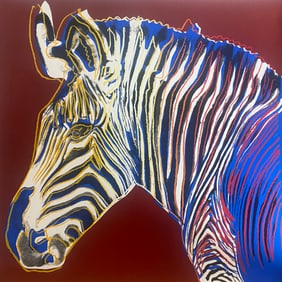 Andy Warhol Serigraph Screenprint Grevy's Zebra 1983