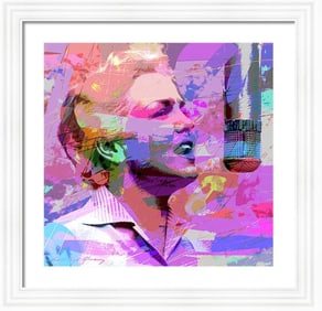 Peggy Lee Original mixed media on canvas by David Lloyd Glover