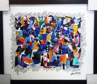 Gino Perez original mixed media unique one of a kind on canvas