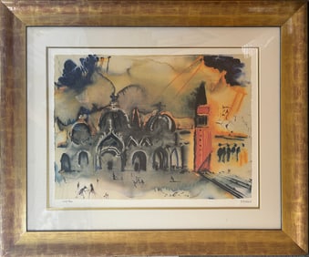 Salvador Dali Limited Edition Lithograph Venice
