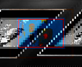Jean -Michel Basquiat Color Plate Lithograph From 1991: Jean Michel Basquiat Lithograph from 1991. Approx 22x20 inches. Professionally framed. Includes Certificate of Authenticity.