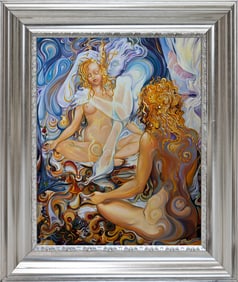 Original Mixed Media on canvas by Arina Meditation