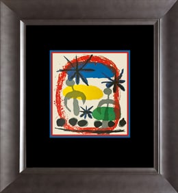 Joan Miro Lithograph 1972 Paris.