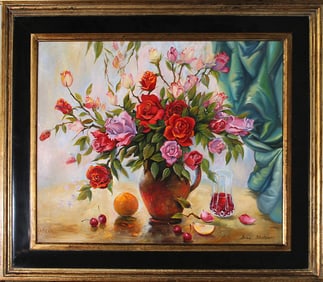 Arina original Mixed media Still Life with Apple