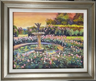 Original oil on canvas by David Lloyd Glover Landscape