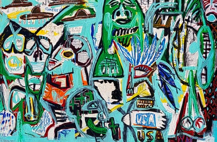 USA. Limited Edition on paper by Gino Perez Abstract