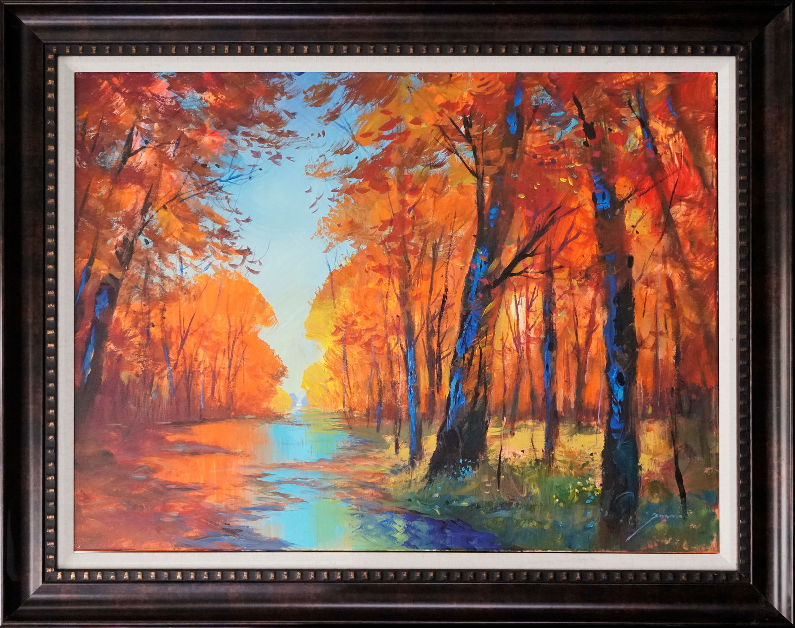 Original on canvas by Michael Schofield Landscape: Original on canvas by Michael Schofield One of a kind original Hand signed by the artist approx 30 x 40 inches image size Custom framed and includes certificate of authenticity. This art work was purc