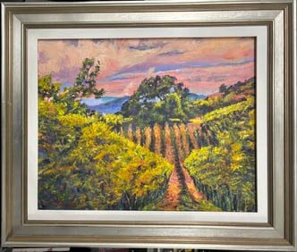 Original oil on canvas by David Lloyd Glover Landscape