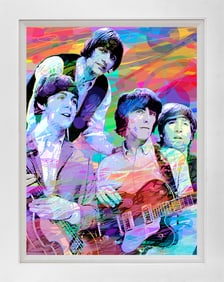 The Beatles in Living Color Mixed Media Original by David Lloyd Glover