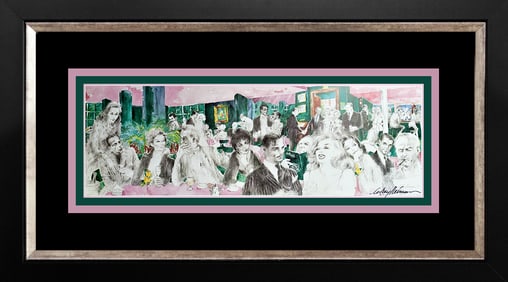 Leroy Neiman Hand Signed Lithograph Hollywood Polo Lounge