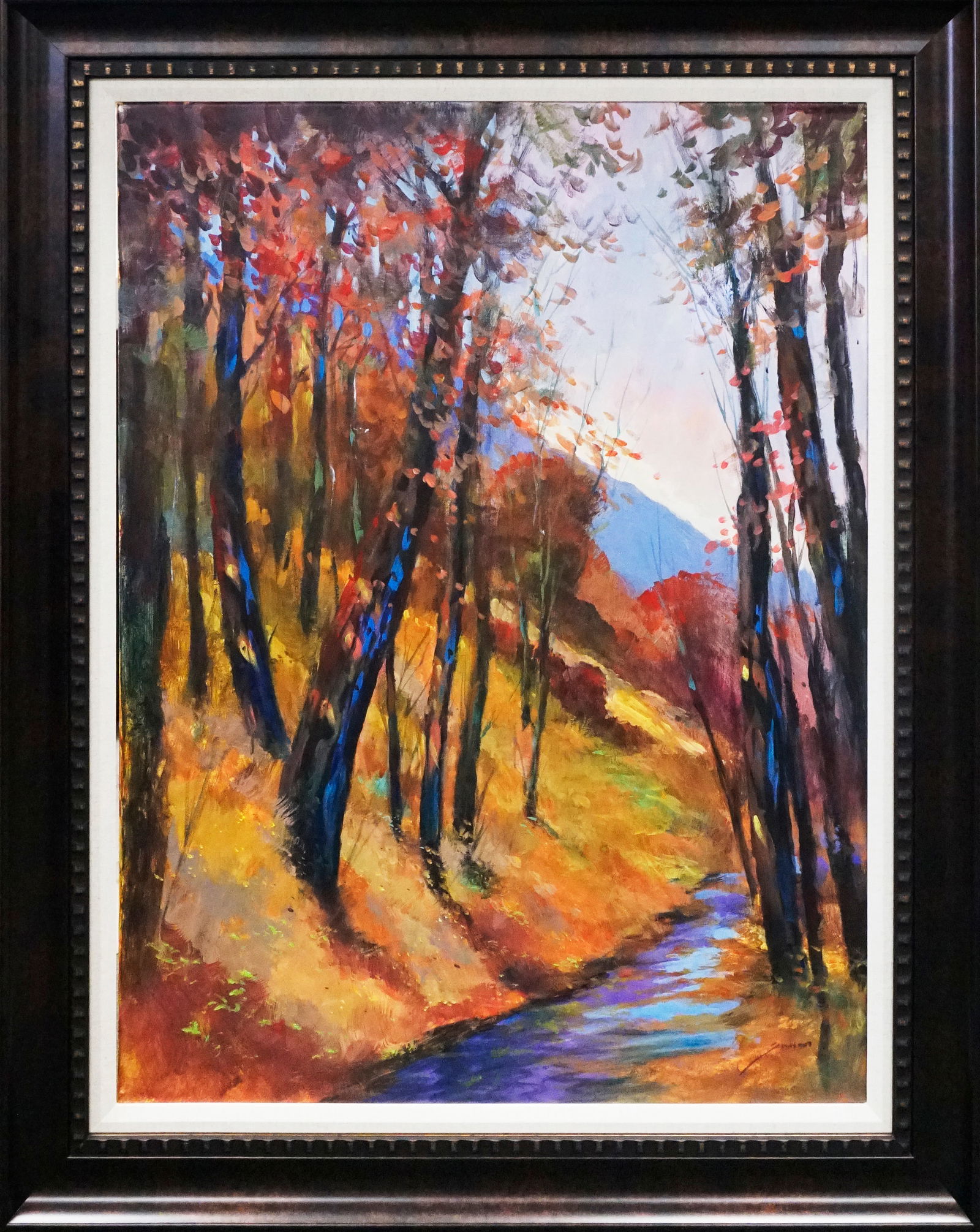 Michael Schofield original on canvas Landscape: by Michael Schofield Original on canvas. Hand signed by the artist. One of a kind original Approx 30 x 40 inches. Includes certificate of authenticity. Custom Framed This work was purchased directly f