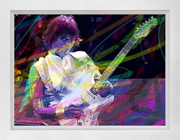 Jeff Beck Bolero Original mixed media on canvas David Lloyd Glover