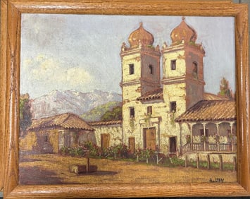 A. Lobos vintage original oil canvas.