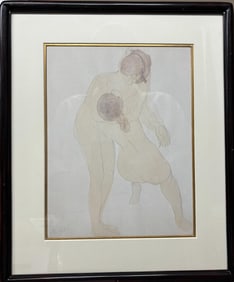 August Rodin VintageLithograph with original frame Great condition