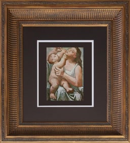 Pablo Picasso color plate lithograph  Mother and Child over 30 years old