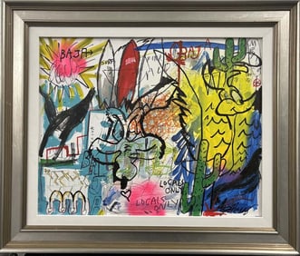 Gino Perez Original Painting with Collage