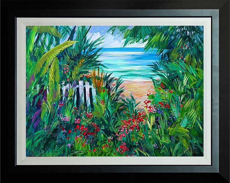 Michael Schofield Original Oil Paradise Found landscape: Michael Schofield Original Oil Paradise Found. One of a kind. Hand signed. Includes certificate of authenticity. 30 x 40 image. Custom framed. This work was purchased directly from the artist.