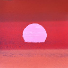 Andy Warhol  from 1972 Sunset Unique Edition Original Serigraph Silkscreen in colors.