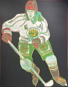 Andy Warhol Serigraph Frolunda Hockey Player