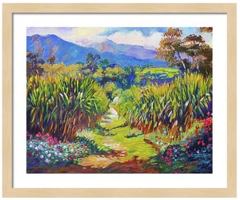 Original mixed media on canvas by David Lloyd Glover Sugar Cane Plantation