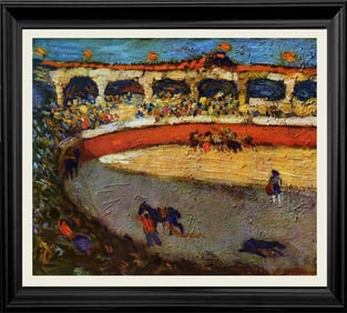 Pablo Picasso-Limited Edition hand embellished Bullfight on canvas