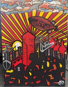 Original mixed media on canvas by Art Chorny