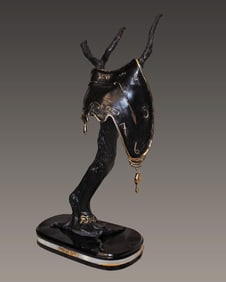 Salvador Dali Tearful Soft Watch Bronze Sculpture