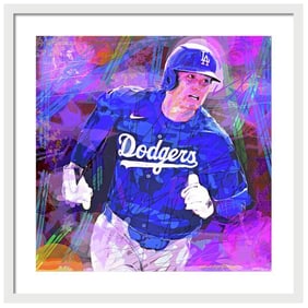 SHOHEI OHTANI Shohei Ohtani Hand embellished on canvas by David Lloyd Glover