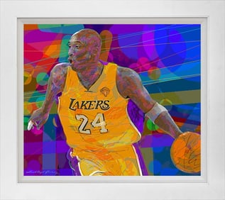 Kobe Hand embellished oil on canvas by David Lloyd Glover.