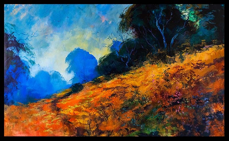 Michael Schofield original on canvas 36x60. landscape: Michael Schofield Original on canvas One of a kind. Hand signed by the artist. Image size 60x30 inches. Custom framed. Includes certificate of authenticity. This work was purchased directly from the a