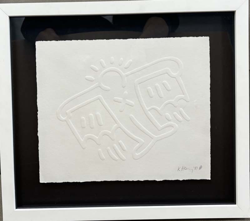 Keith Haring  Flying Devil embossed engraving 1989 (1 of 1)