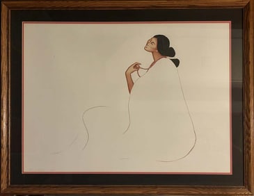 R. C. Gorman Limited Edition Serigraph Hand signed and numbered and framed