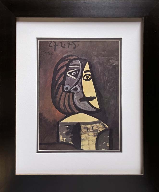 Pablo Picasso color Plate Lithograph from 1970: Pablo Picasso color plate Lithograph from 1970 and signed in the plate. Custom framed and includes documentation. Approx 22x20 inches.